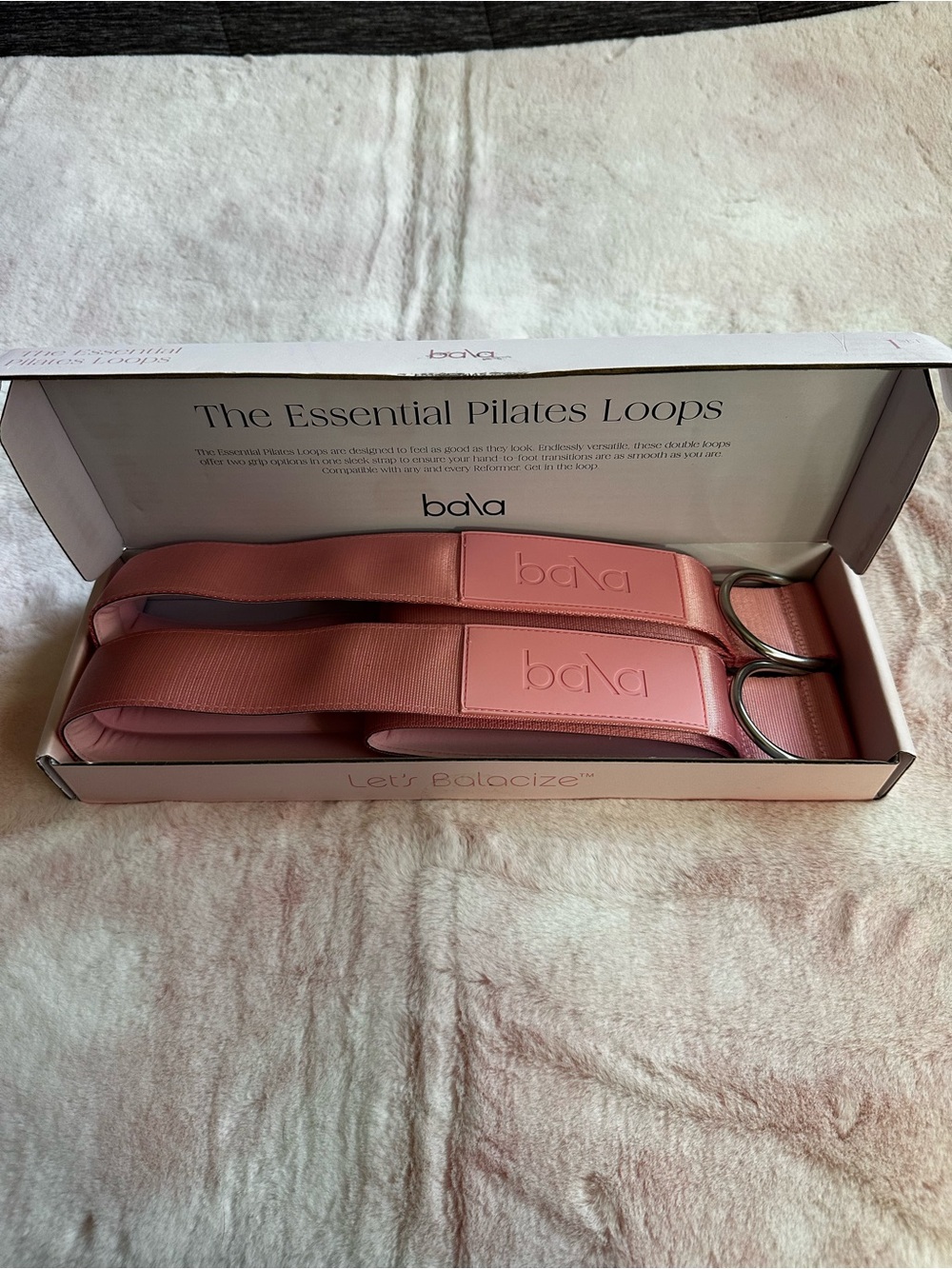 Bala Pink Blush Essential Pilates Loops with Metal Rings